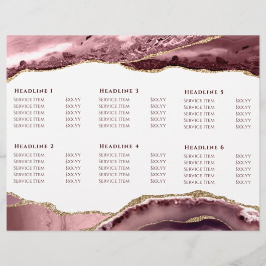 Broschüre über staubige Rose (Rückseite)