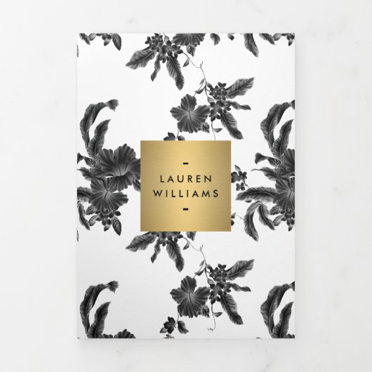 Broschüre "Vintag Black Floral Pattern" (Cover)