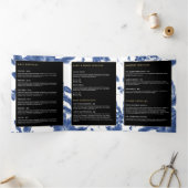 Broschüre Vintag-blau-weiß-florales Muster (Innenseite)