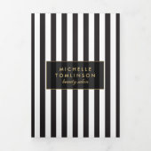 Broschüre Vintag gestreifter Salon (Cover)