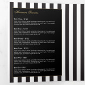 Broschüre Vintag gestreifter Salon (Innen Erste Seite)