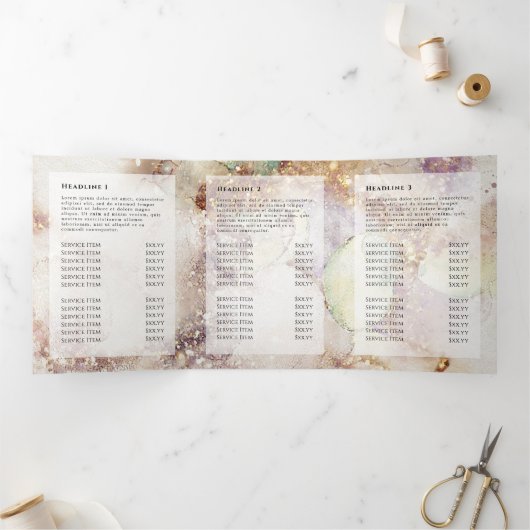 Broschüre "Wasserfarbe und Goldfolie" (Innenseite)