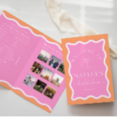 Broschüre "Wave Orange Pink Brautparty Game"