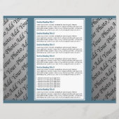 Broschüre "White Cyan Simple Border" (Rückseite)