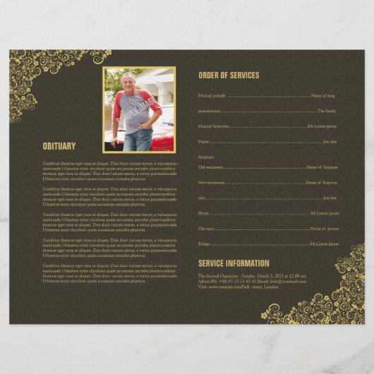 Broschüre zum Beerdigungsprogramm (Rückseite)