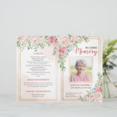 Broschüre zum Beerdigungsprogramm | ROSE (Stehend Vorderseite)