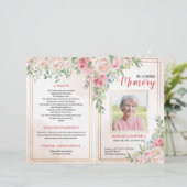 Broschüre zum Beerdigungsprogramm | ROSE (Stehend Vorderseite)