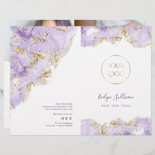 Broschüre zum Design des Lavendels (Vorne/Hinten)