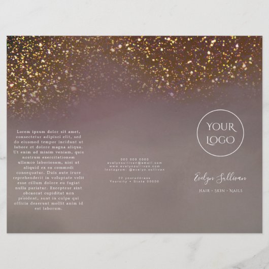 Broschüre zum Design von flüssigen Glitzer (Vorderseite)