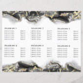 Broschüre zum Design von schwarzem Marmor (Rückseite)