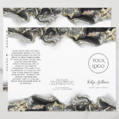 Broschüre zum Design von schwarzem Marmor (Vorne/Hinten)