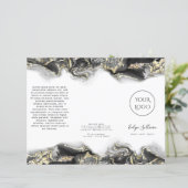 Broschüre zum Design von schwarzem Marmor (Stehend Vorderseite)