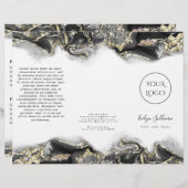 Broschüre zum Design von schwarzem Marmor (Vorne/Hinten)