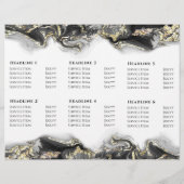 Broschüre zum Design von schwarzem Marmor (Rückseite)