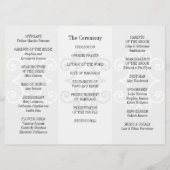 Broschüre zum Hochzeitsprogramm Grau Curl Programm (Rückseite)