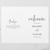 Broschüre zum klassischen Minimalistischen Hochzei (Vorne)