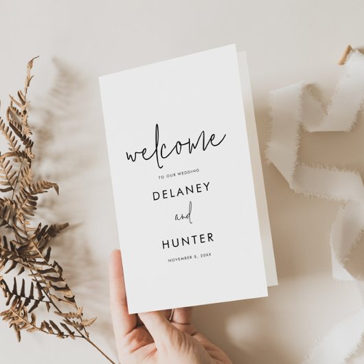 Broschüre zum klassischen Minimalistischen Hochzei