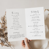 Broschüre zum klassischen Minimalistischen Hochzei