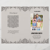 Broschüre zum Memorial Funerary Program Template (Vorne)