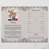 Broschüre zum Memorial Funerary Program Template (Hinten)