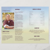Broschüre zum Memorial Funerary Program Template (Hinten)