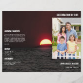 Broschüre zum Memorial Funerary Program Template (Vorne)