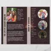 Broschüre zum Memorial Funerary Program Template (Hinten)