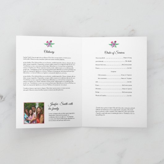 Broschüre zum Memorial Programm (Innenseite)