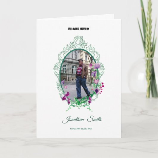 Broschüre zum Memorial Programm (Vorderseite)