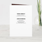 Broschüre zum Memorial Programm (Rückseite)