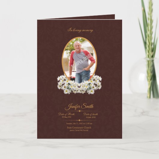 Broschüre zum Memorial Programm (Vorderseite)