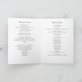 Broschüre zum modernen katholischen Hochzeitsprogr Karte (Innenseite)