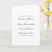 Broschüre zum modernen katholischen Hochzeitsprogr Karte (Gelbe Blume)