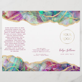 Broschüre zum Opal-Design von Fuchsia aquamarine