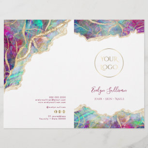 Broschüre zum Opal-Service von Fuchsia aquamarine