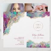 Broschüre zum Opal-Service von Fuchsia aquamarine (Vorne/Hinten)