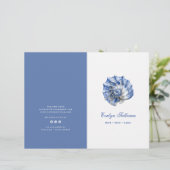 Broschüre zum Service für das Blaue Muschellogo (Stehend Vorderseite)