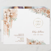 Broschüre zum Service in Beige und Minze (Vorne/Hinten)