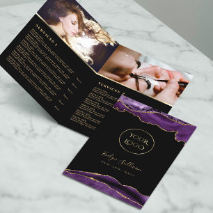 Broschüre zum Service-Menü "lila und Gold"