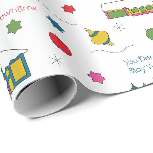 Broschüre zum Umpacken von Fertigkeiten für Ferien Geschenkpapier (Rolleneckpunkt)