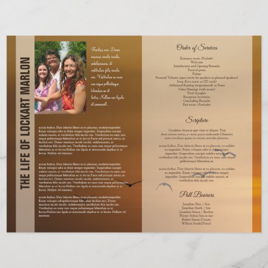 Broschüre zur Beerdigung (Hinten)