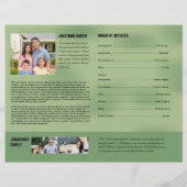 Broschüre zur Beerdigung (Hinten)