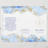 Broschüre zur Gestaltung von blauem Marmor (Vorne/Hinten)