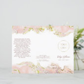 Broschüre zur Gestaltung von rosa Marmor (Stehend Vorderseite)