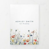 Broschüre zur lebendigen Wildblume Dreifach-gefaltete Programmkarte (Cover)