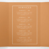 Broschüre zur rustikalen Wildblume Dreifach-gefaltete Programmkarte (Innenseite Mitte)