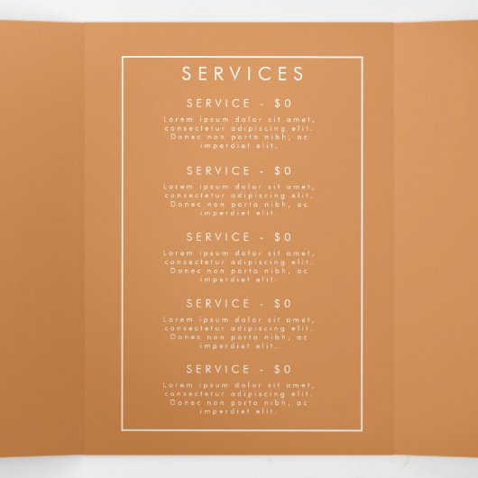 Broschüre zur rustikalen Wildblume Dreifach-gefaltete Programmkarte (Innenseite Mitte)