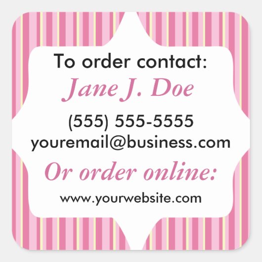 Broschüren für Avon und mehr Quadratischer Aufkleber (Vorderseite)