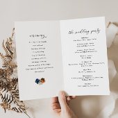 Broschürenprogramm für Navy und Rust Boho Flyer