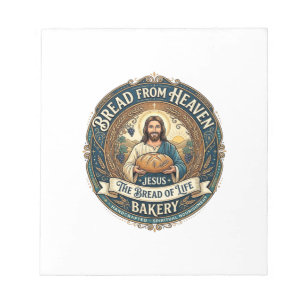 Brot aus dem Himmel Jesus Brot Leben Bäckerei Chri Notizblock